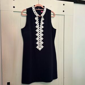Lilly Pulitzer navy blue knit dress, XL, fully lined